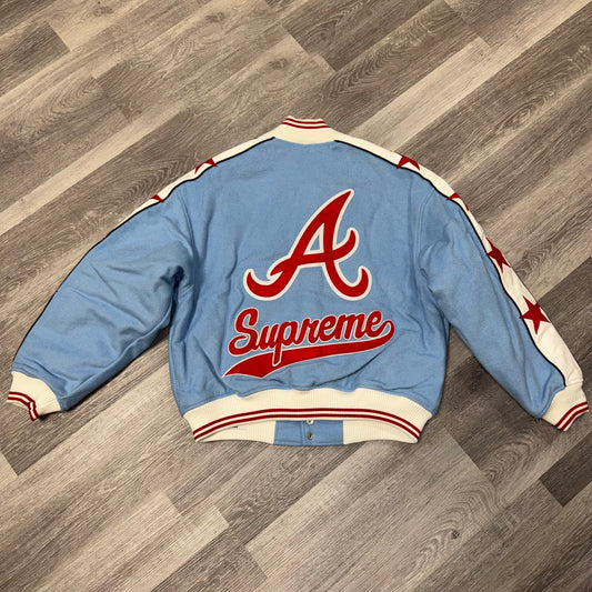 Supreme Mitchell & Ness Atlanta Braves Team Varsity Jacket