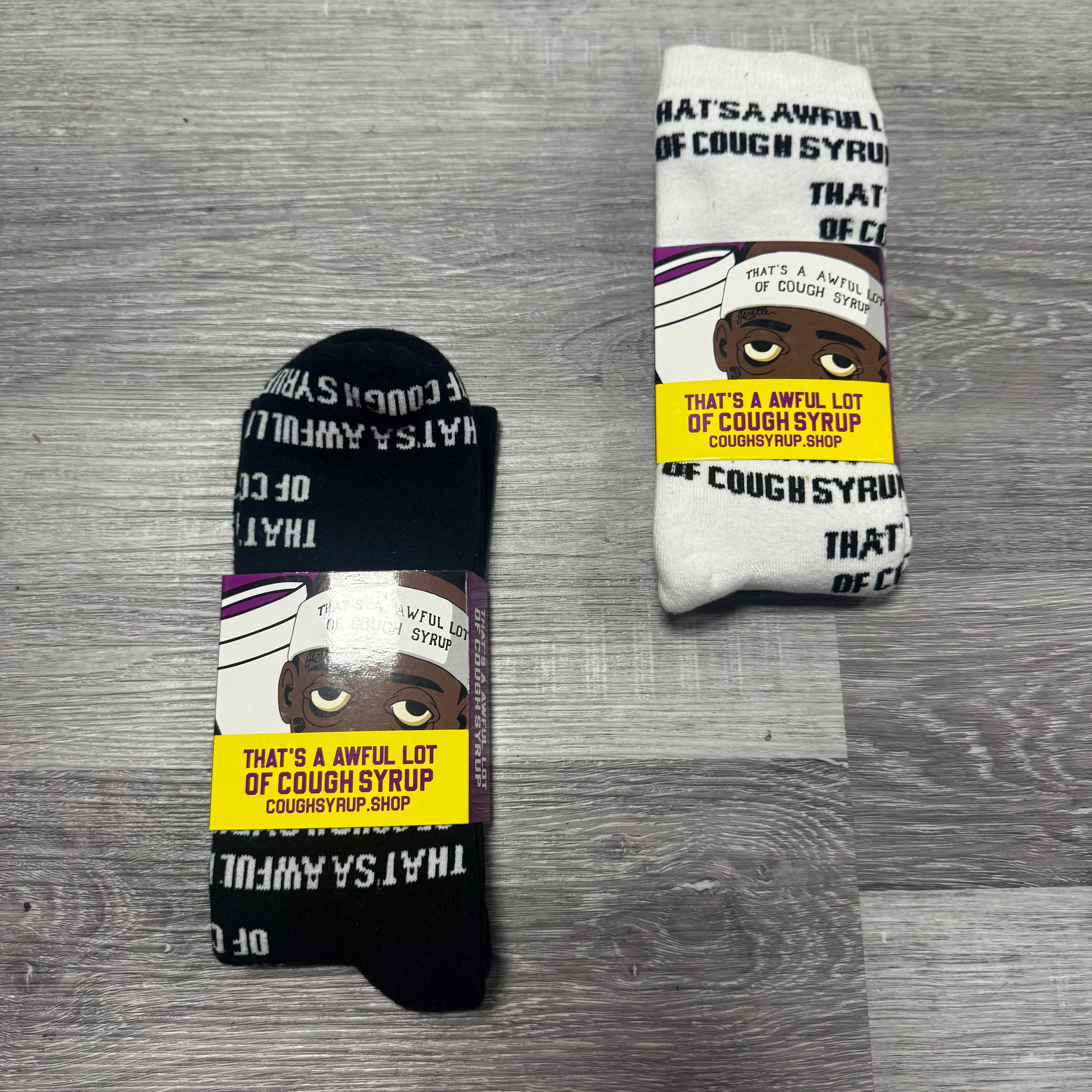 Thats a Awful Lot of Cough Syrup Socks – EnMotion Sneaker Store