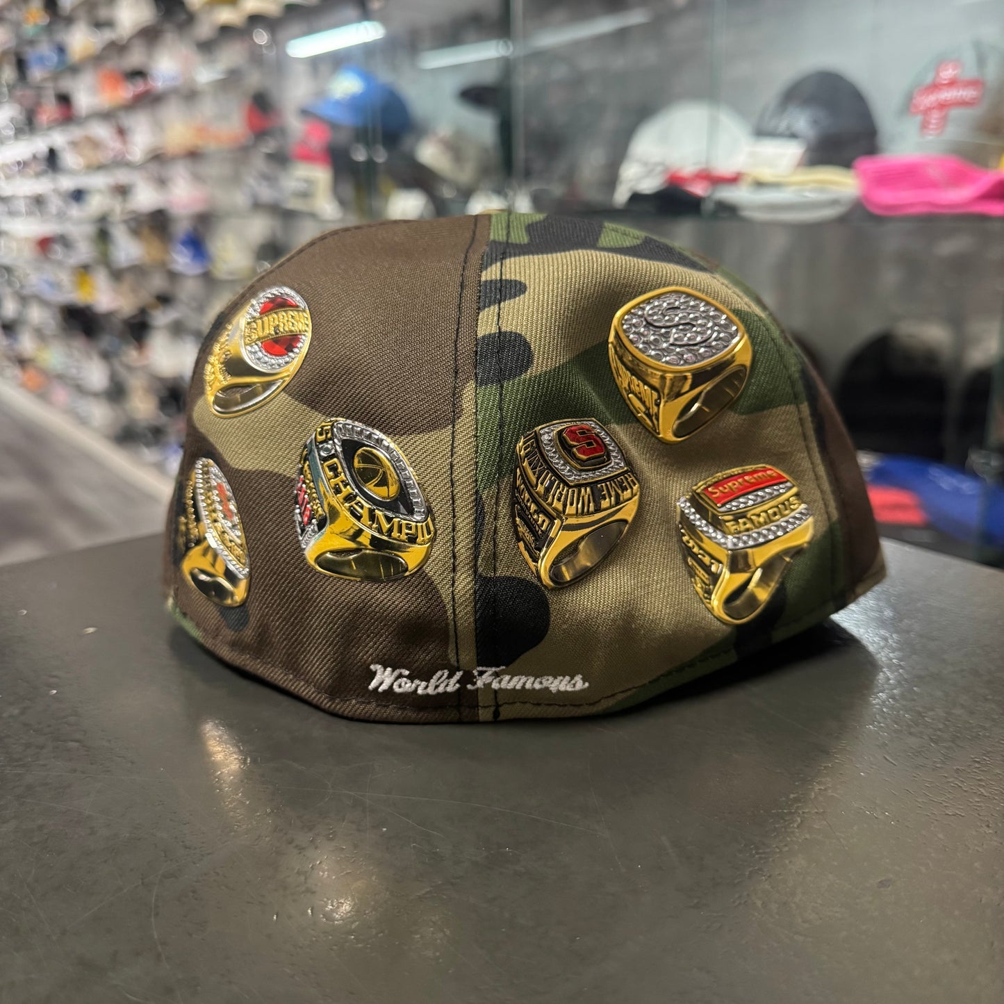 Supreme Rings Box Logo Fitted (Camo)
