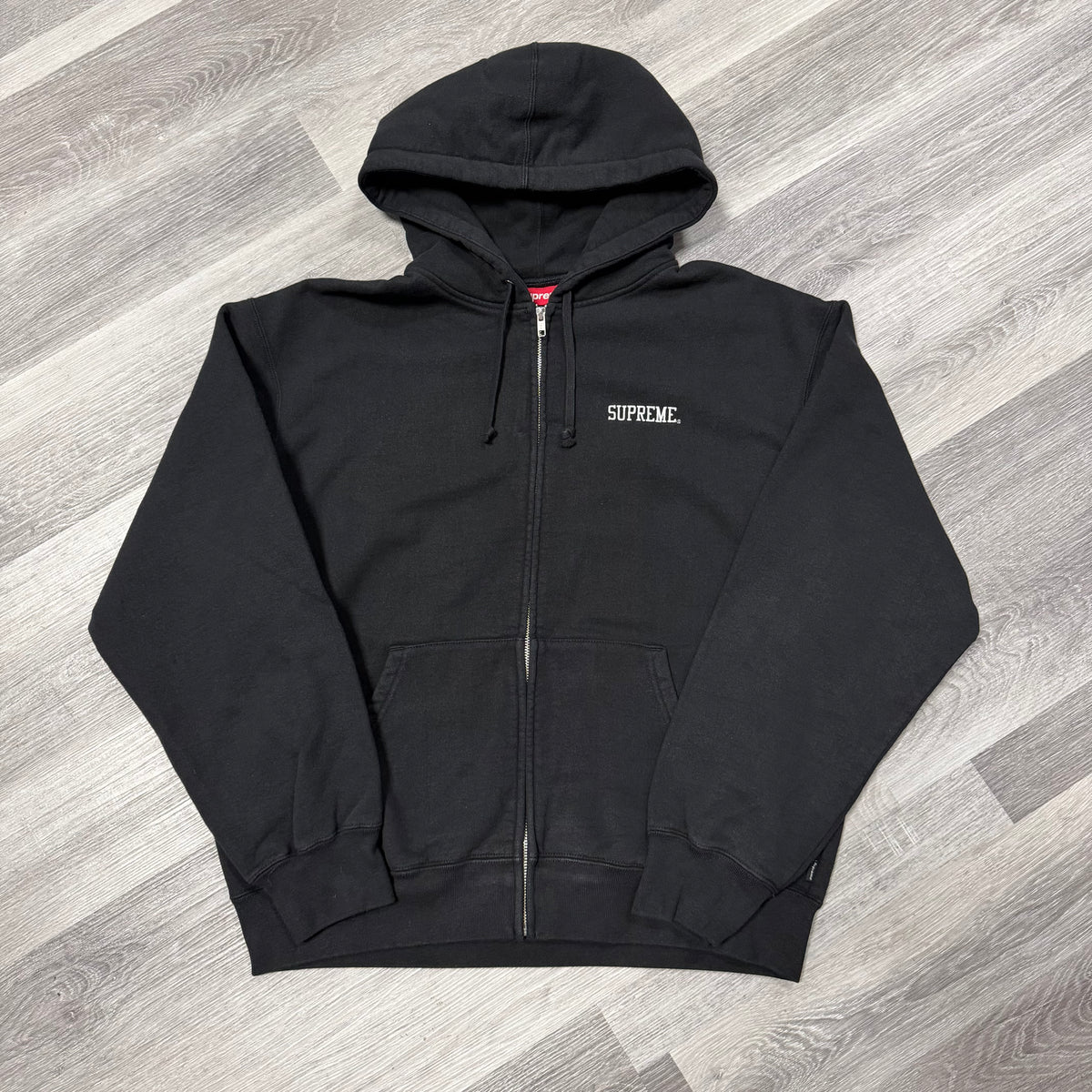 Supreme Blessed Appliqué Zip Up Hoodie (Black)