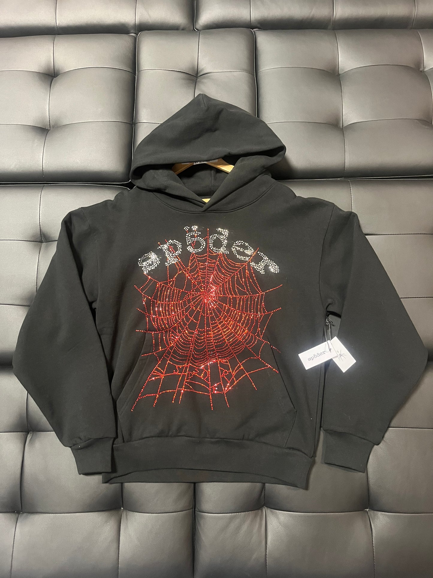 Sp5der Rhinestone Hoodie