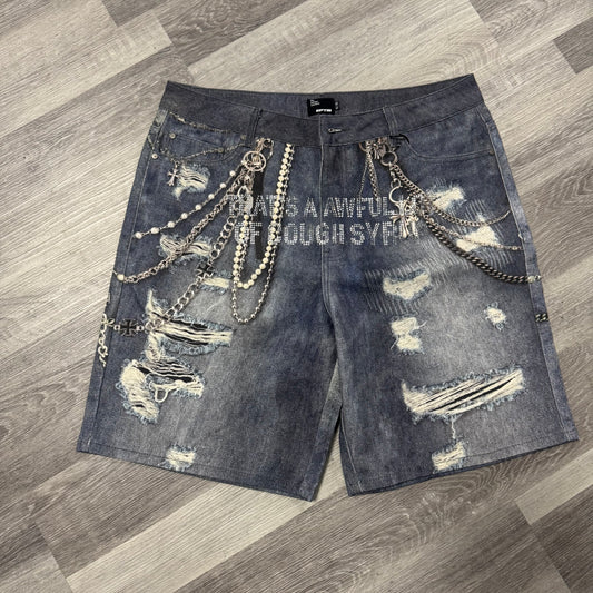 Thats a Awful Lot of Cough Syrup x EPTM Denim Shorts