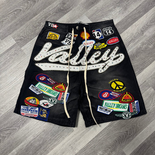 Valley 1980s Denim Shorts (Black)