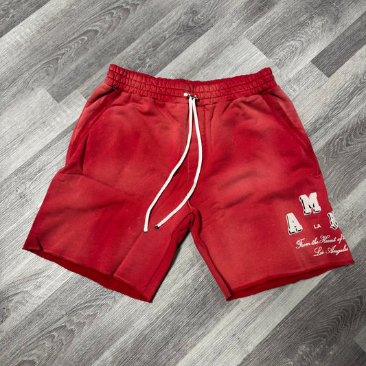 Amiri Collegiate Logo Sweat Shorts (Red)
