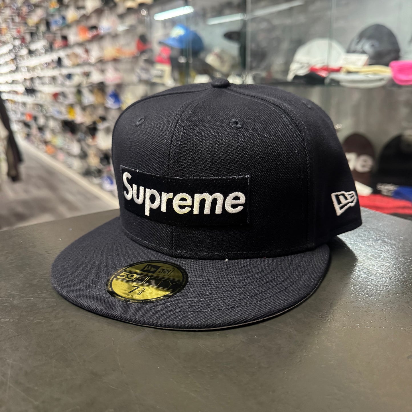 Supreme Rings Box Logo Fitted (Navy)