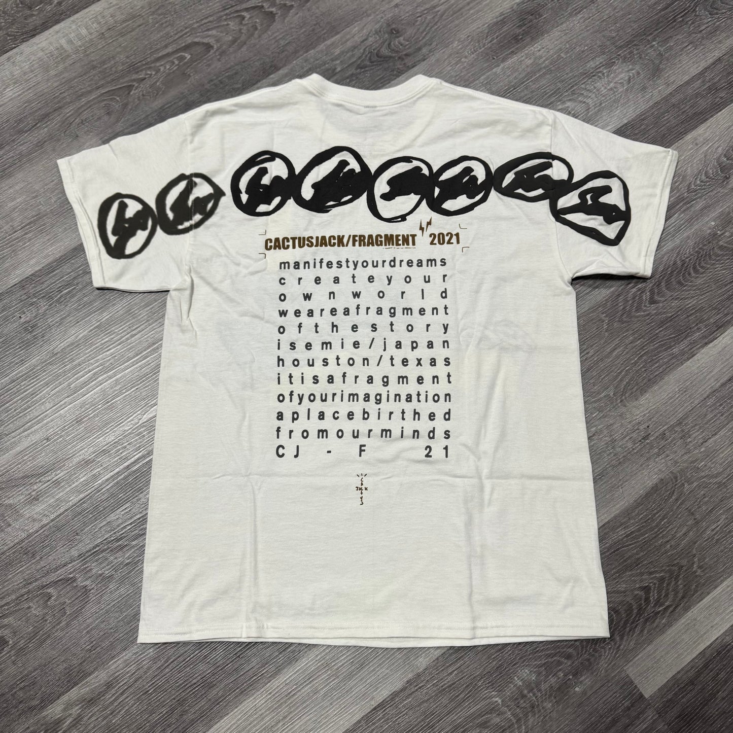 Travis Scott Cactus Jack Fragment Tee (White/Cream/Blue)