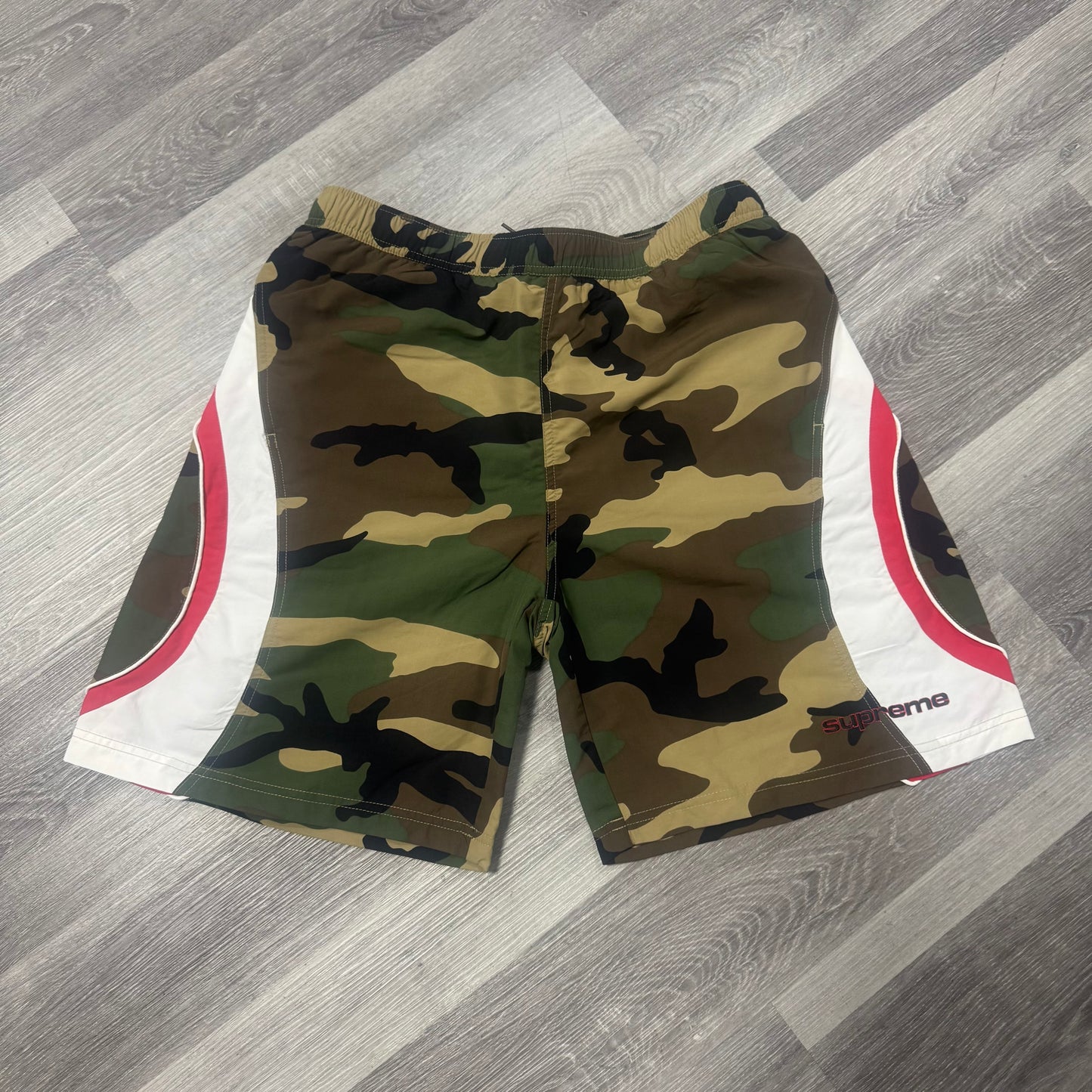 Supreme Paneled Water Shorts (Woodland Camo)