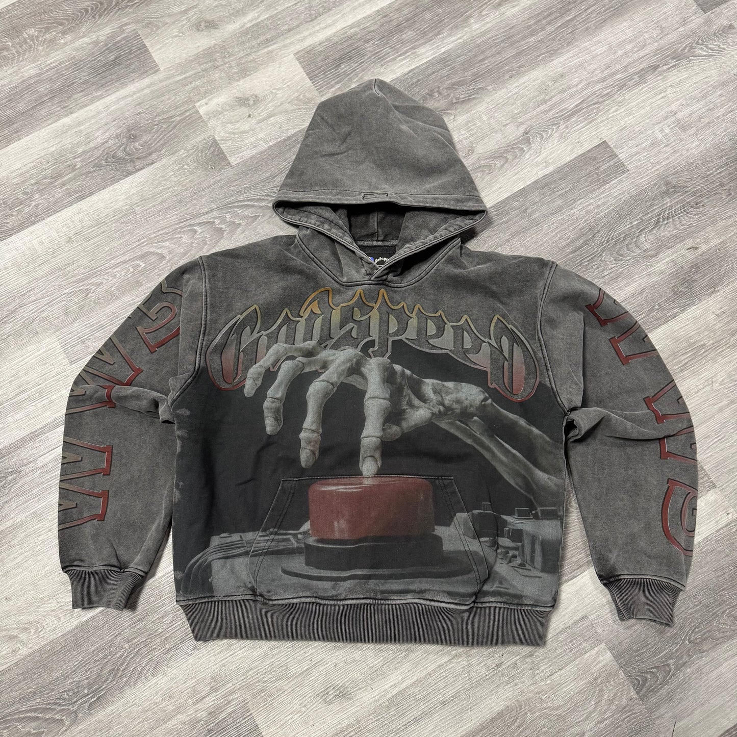 Godspeed Code Red Hoodie (Grey Wash)