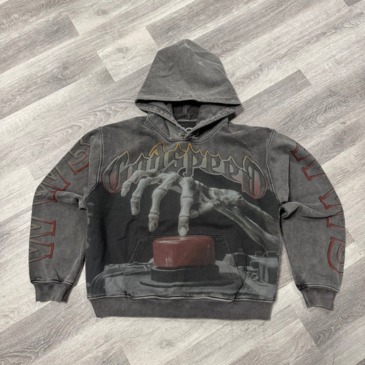 Godspeed Code Red Hoodie (Grey Wash)