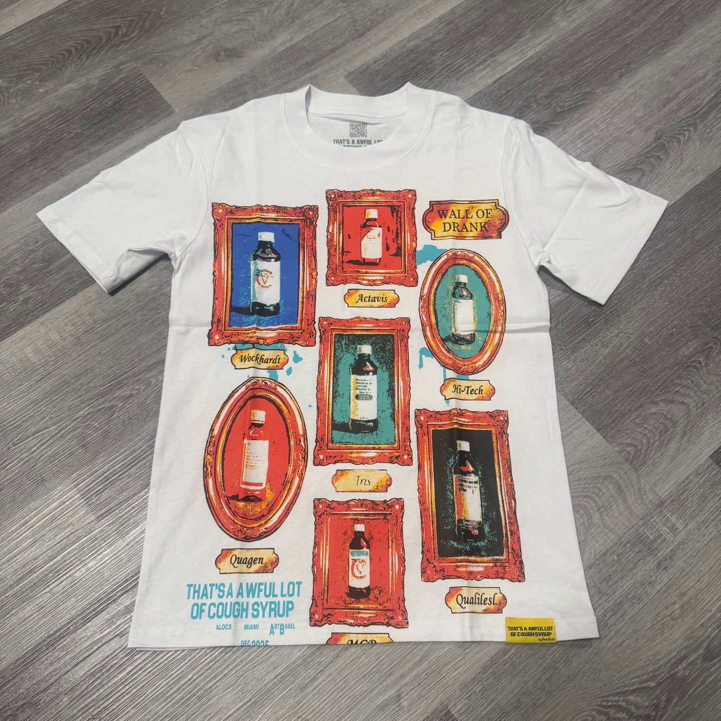 Thats a Awful Lot of Cough Syrup Wall of Drank Tee (White)