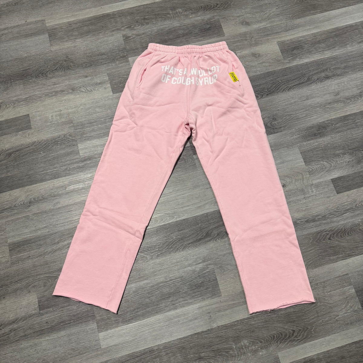 Thats a Awful Lot of Cough Syrup Sweatpants (Pink/White)