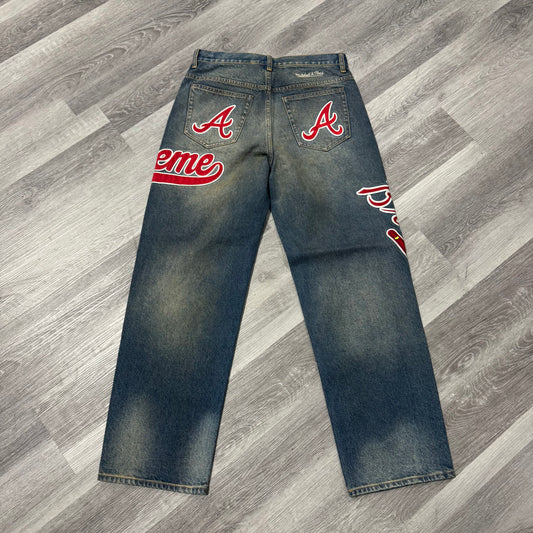 Supreme Mitchell & Ness Atlanta Braves Loose Fit Denim Jeans