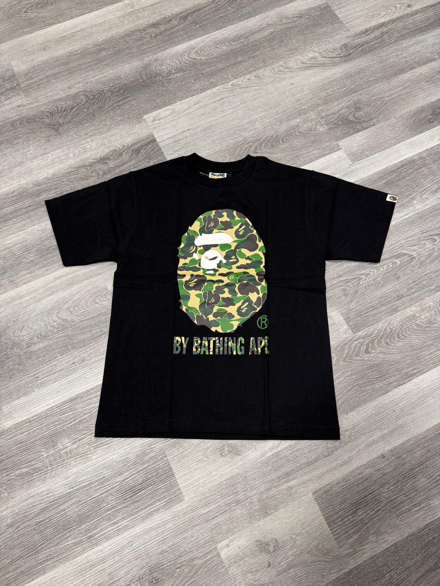 Bape Big Head Green Camo Tee (Black)