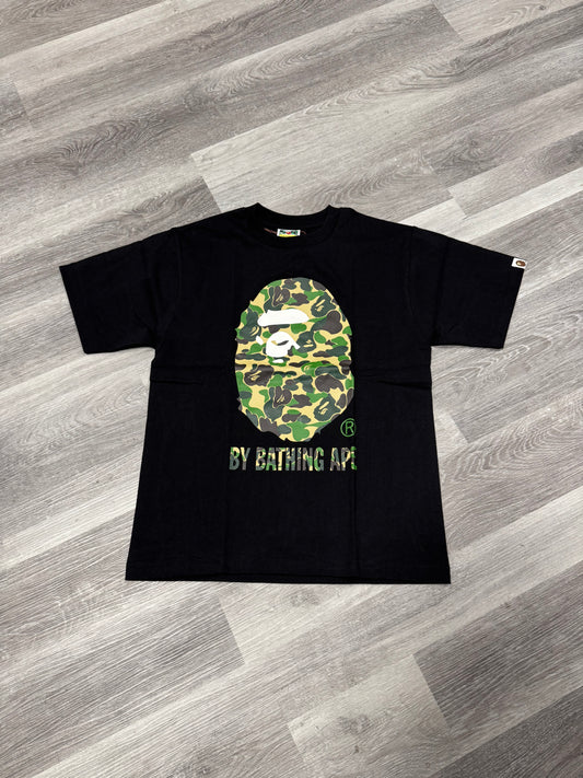Bape Big Head Green Camo Tee (Black)
