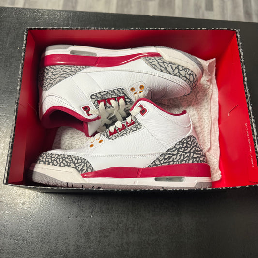 Jordan 3 Cardinal Red / Preowned