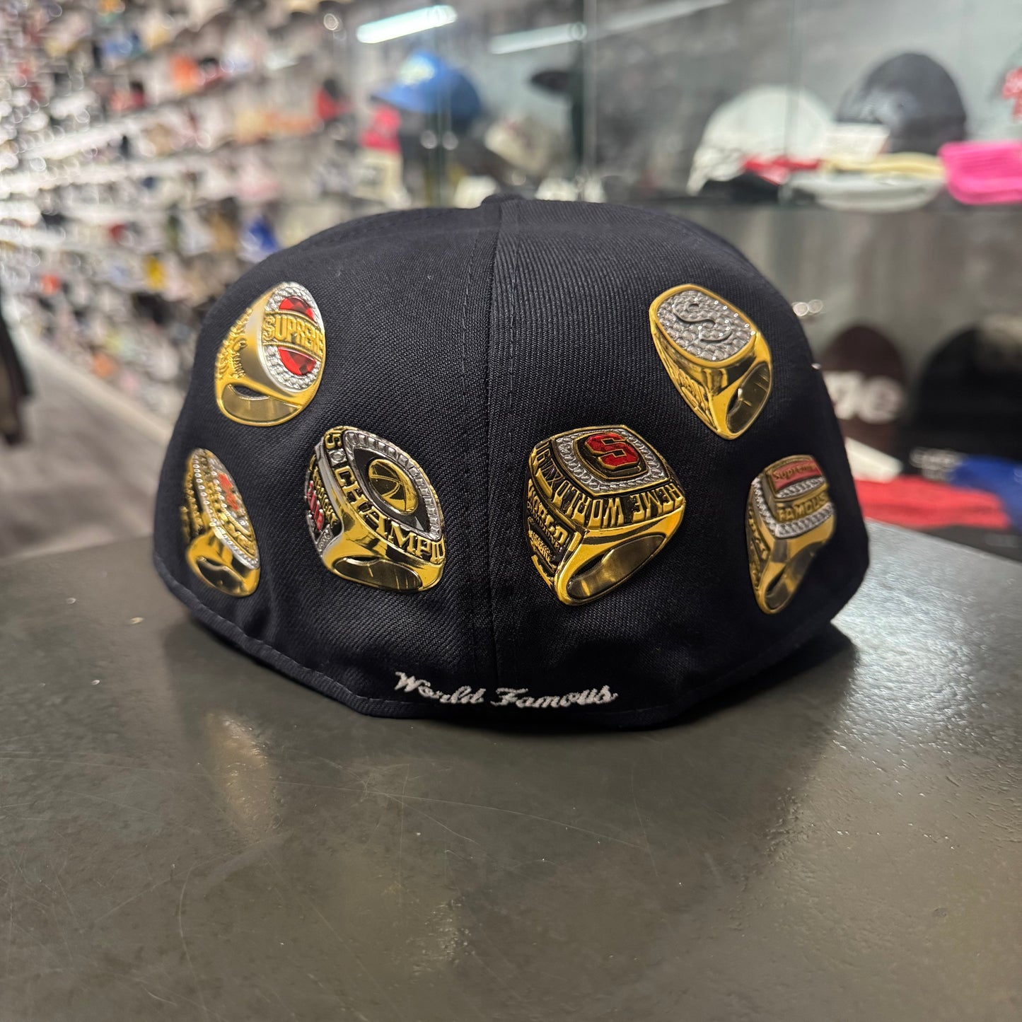 Supreme Rings Box Logo Fitted (Navy)