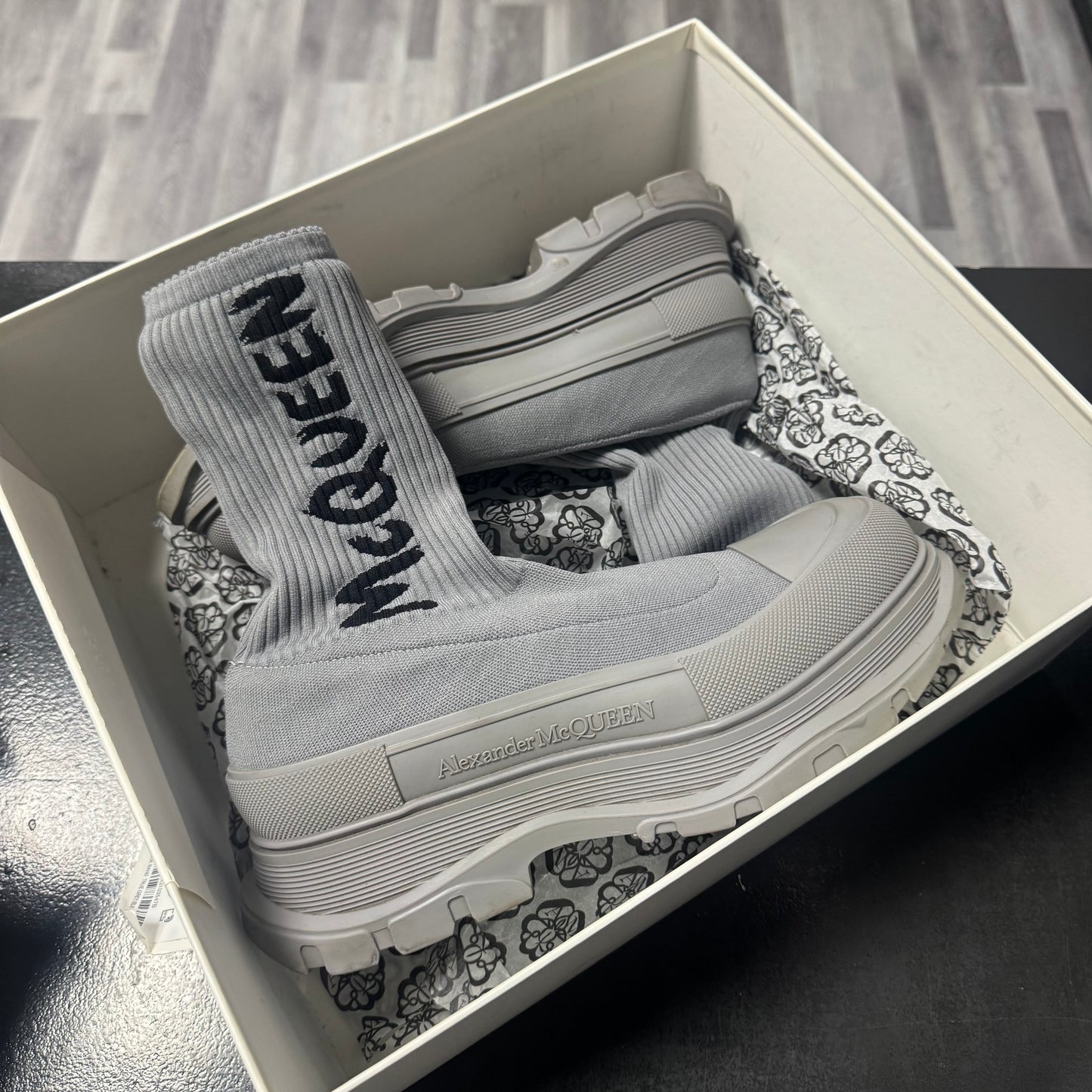 Alexander McQueen Graffiti Tread Boot / Preowned