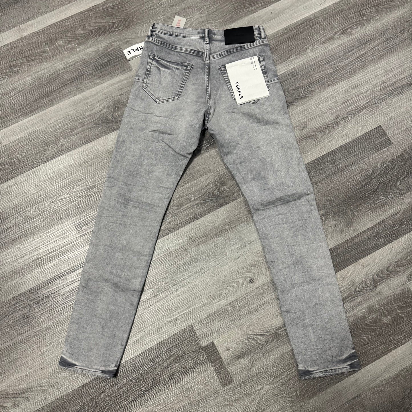 Purple Brand Studded Overdyed Grey Denim Jeans