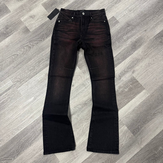 RTA Black Red Glow Denim Jeans