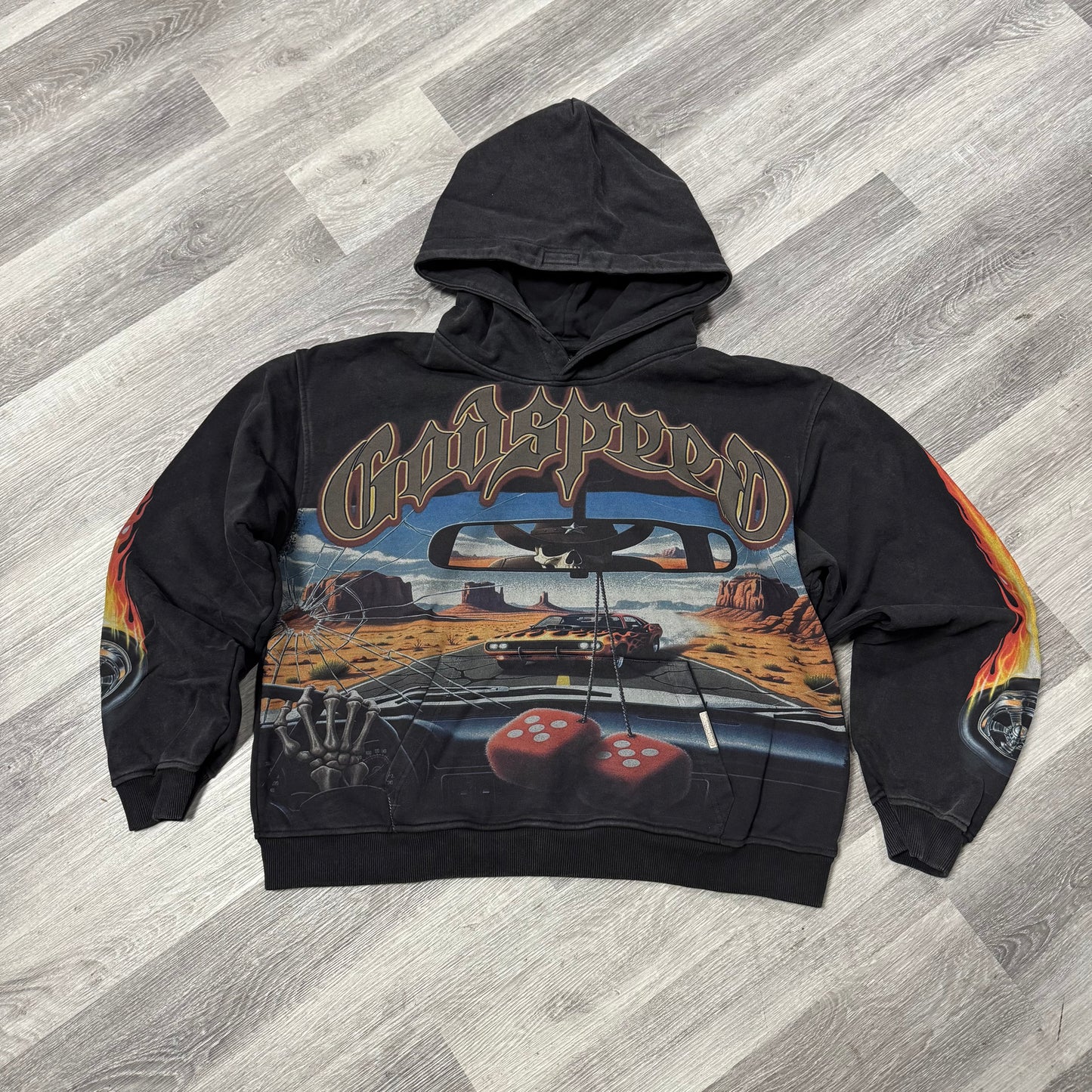 Godspeed On The Run 2 Hoodie (Black Wash)