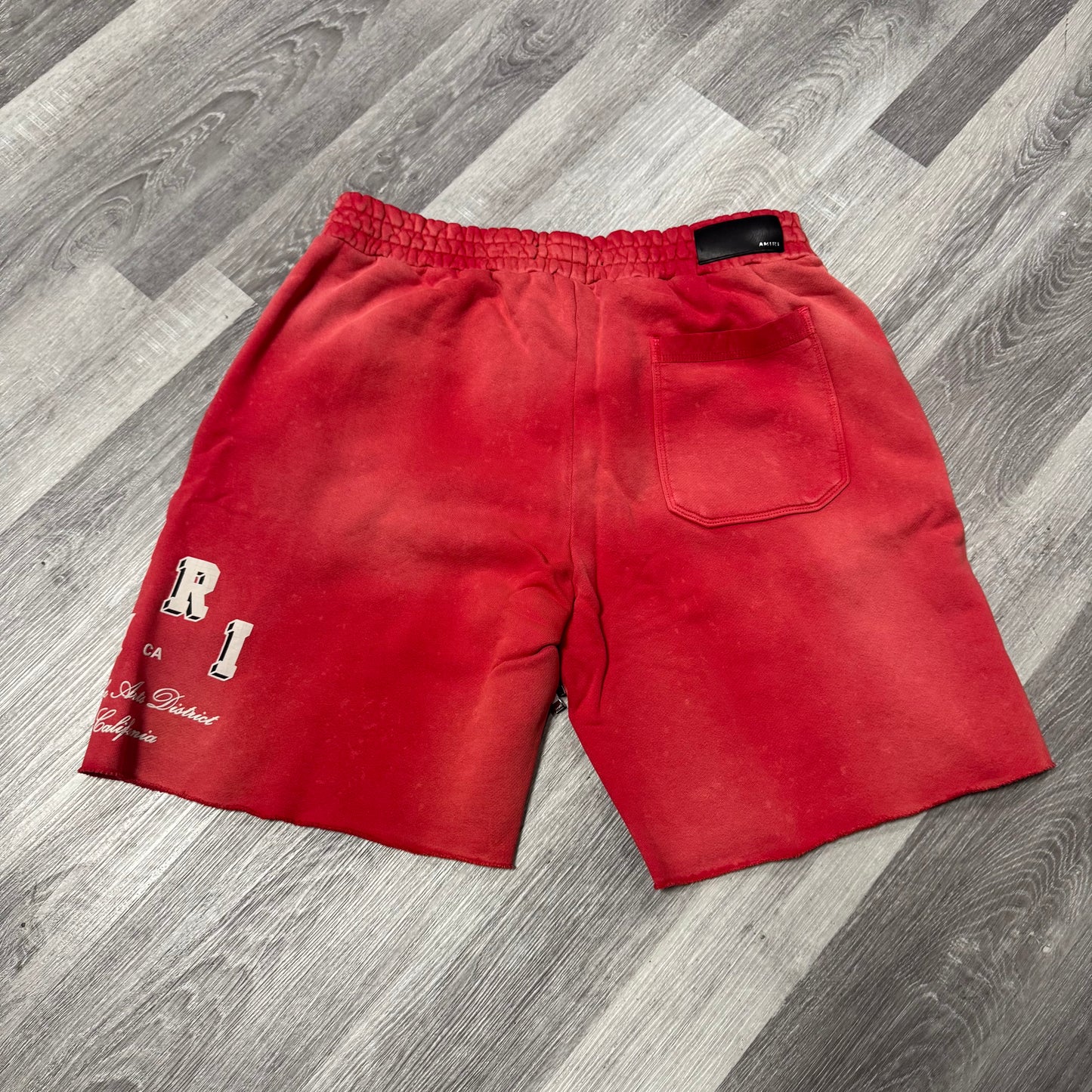 Amiri Collegiate Logo Sweat Shorts (Red)