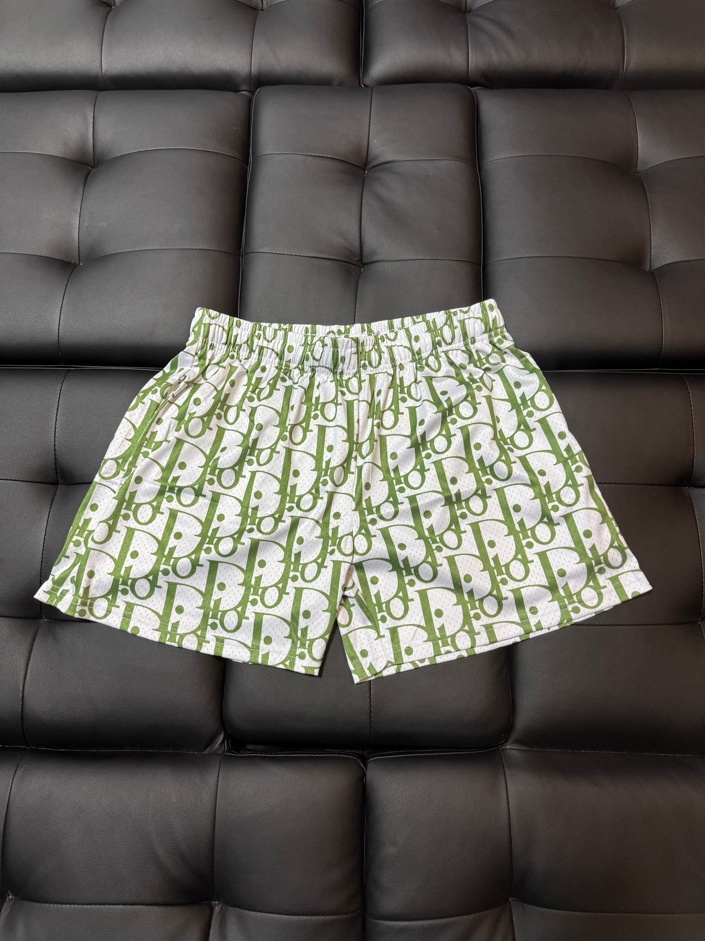 Summer Mesh Shorts (White/Green)