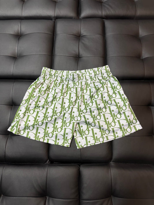Summer Mesh Shorts (White/Green)