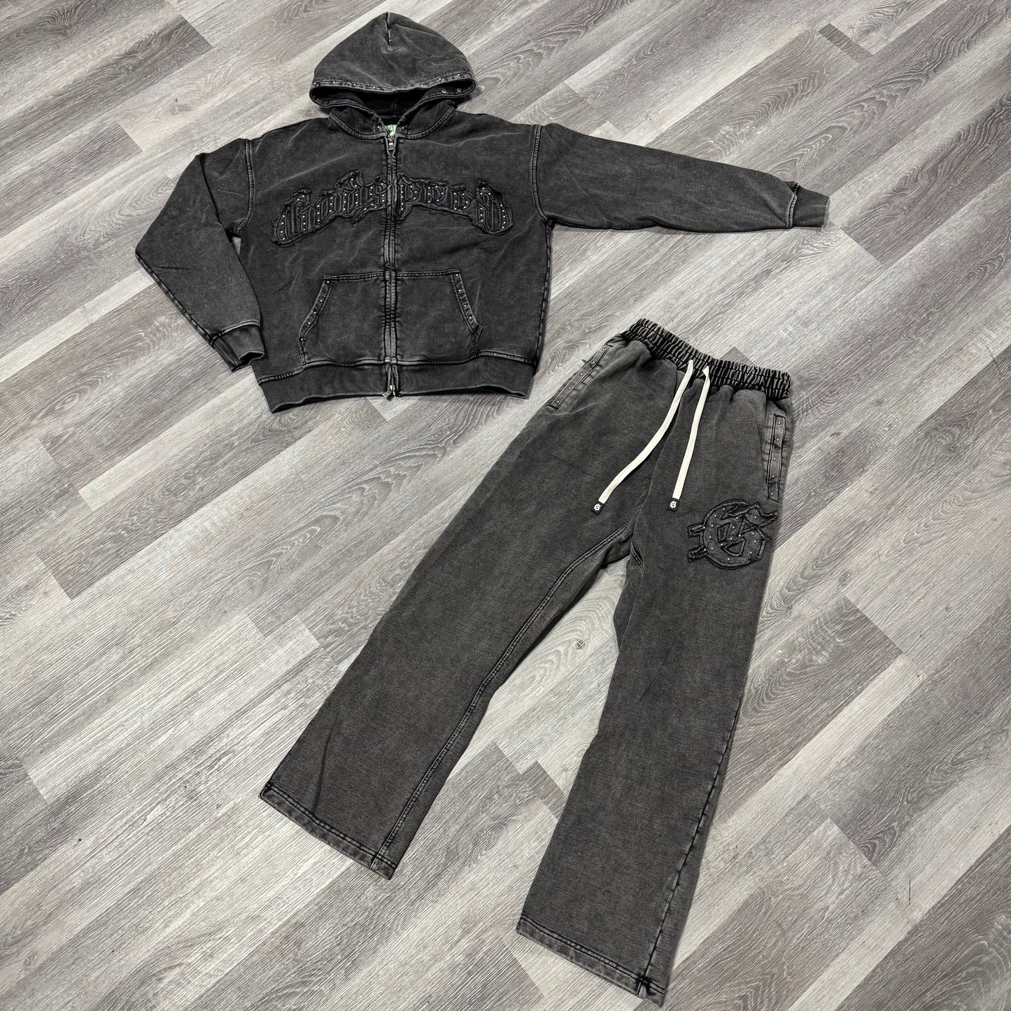 Godspeed Studded Sweatsuit (Acid Wash)