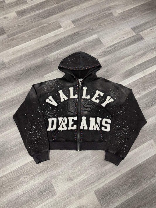 Valley Dreams Classico Rhinestone Zip Up Hoodie