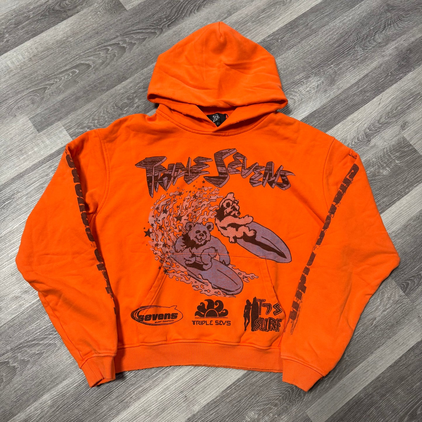 Triple Sevens Surfs Up Hoodie (Orange)