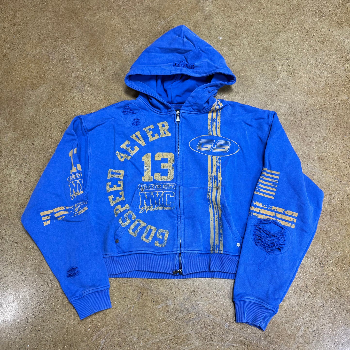 Godspeed Roadster Zip Up Hoodie (Blue)