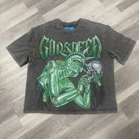 Godspeed Freedoms Protocol Tee (Grey Wash)