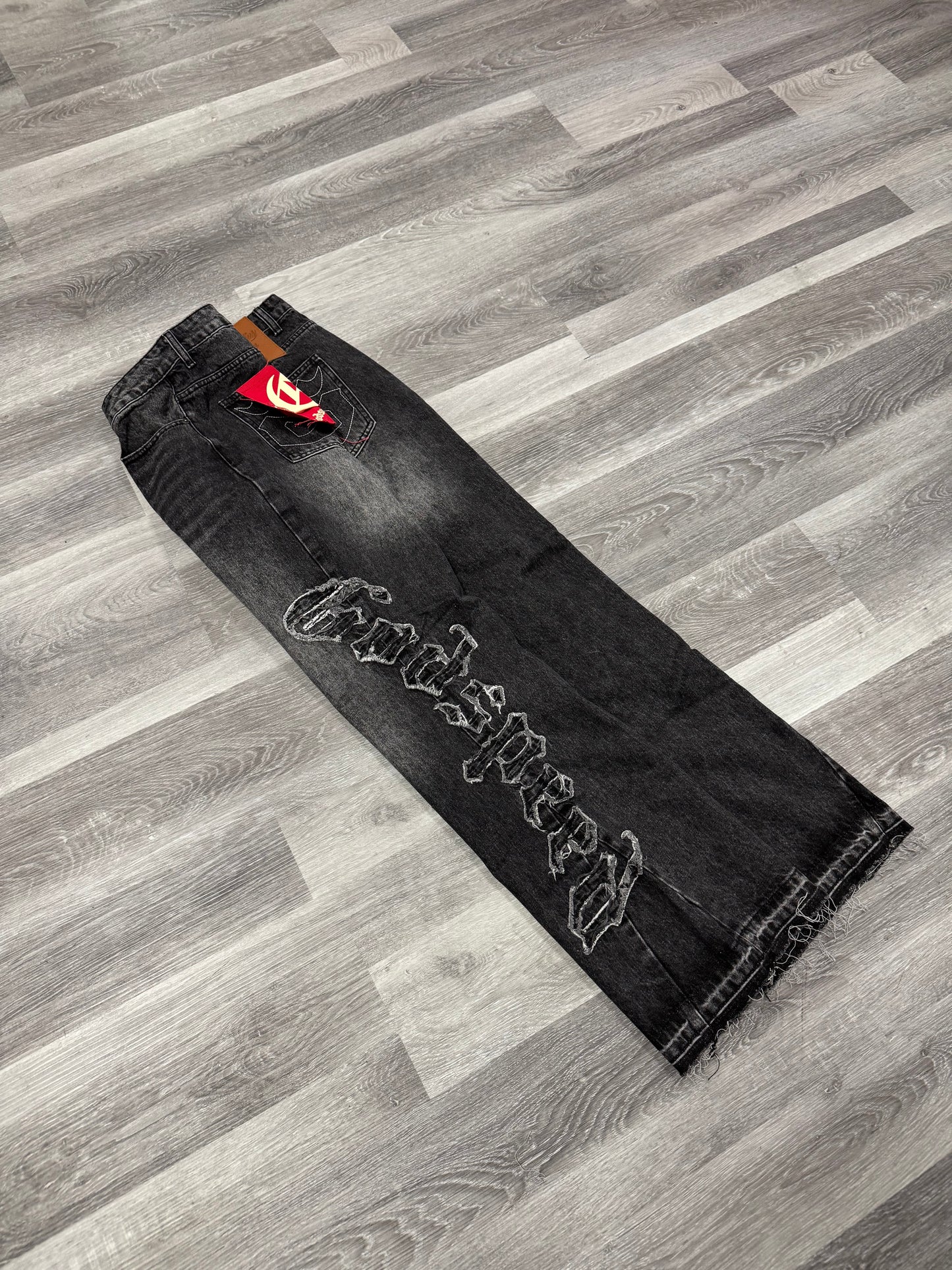 Godspeed Og Stitched Flared Denim (Grey Wash)