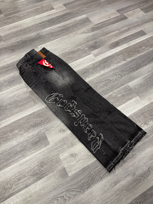 Godspeed Og Stitched Flared Denim (Grey Wash)
