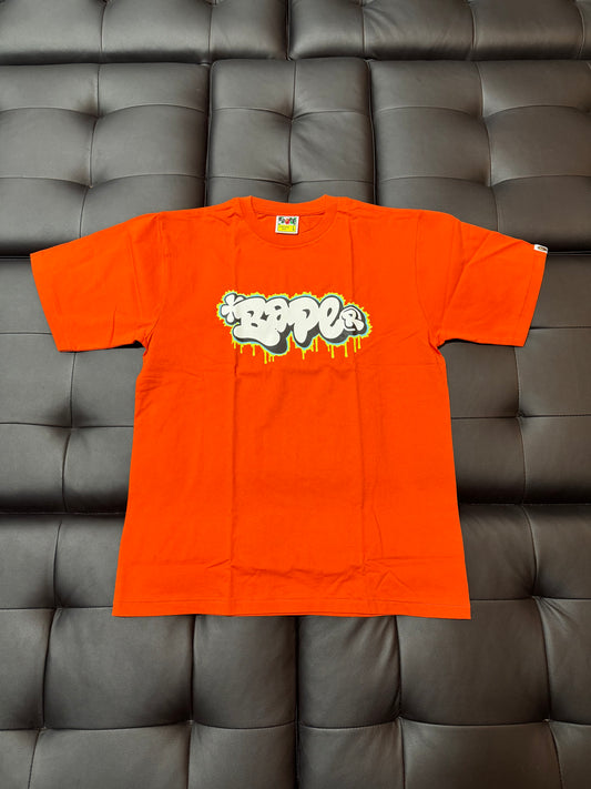 Bape Graffiti Logo Tee (Orange)