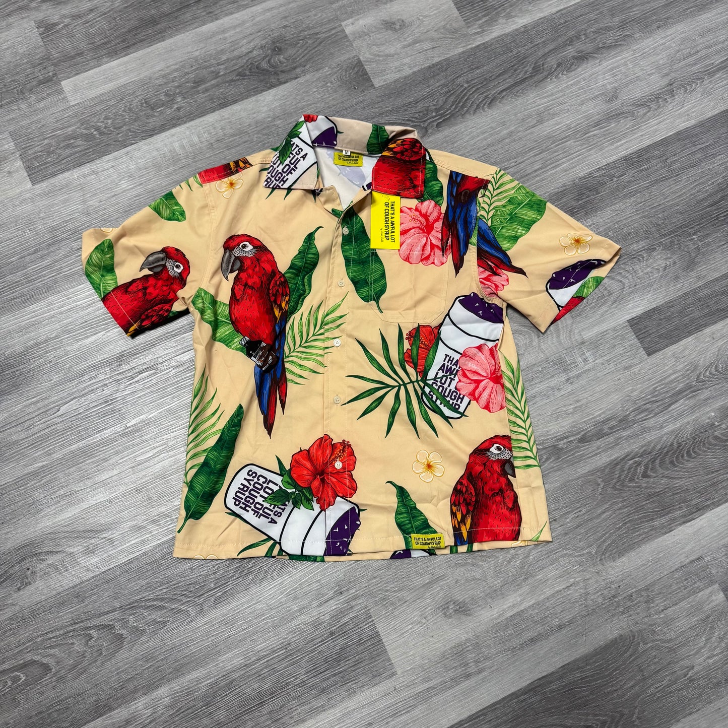 Thats a Awful Lot Of Cough Syrup Hawaiian Button Up Shirt