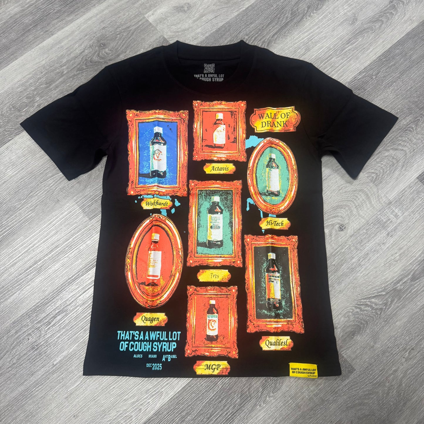 Thats a Awful Lot of Cough Syrup Wall of Drank Tee (Black)