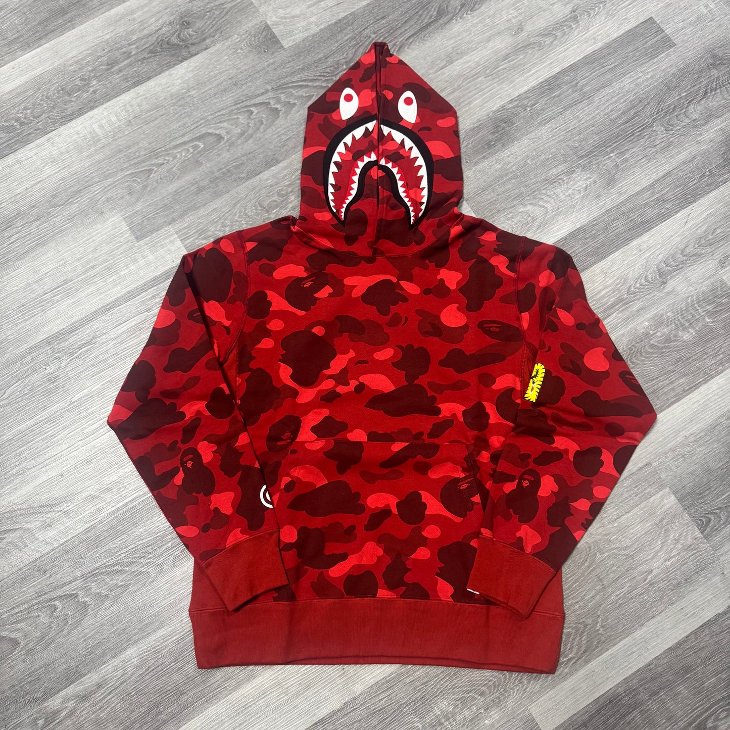 Bape Shark Camo Hoodie (Red)