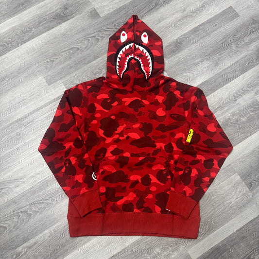 Bape Shark Camo Hoodie (Red)