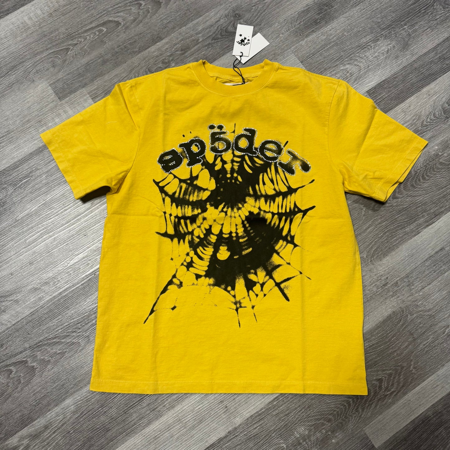 Sp5der Scattered OG Web Tee (Yellow)
