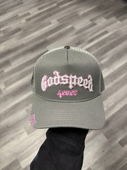 Godspeed Trucker Hat (Grey/Pink)