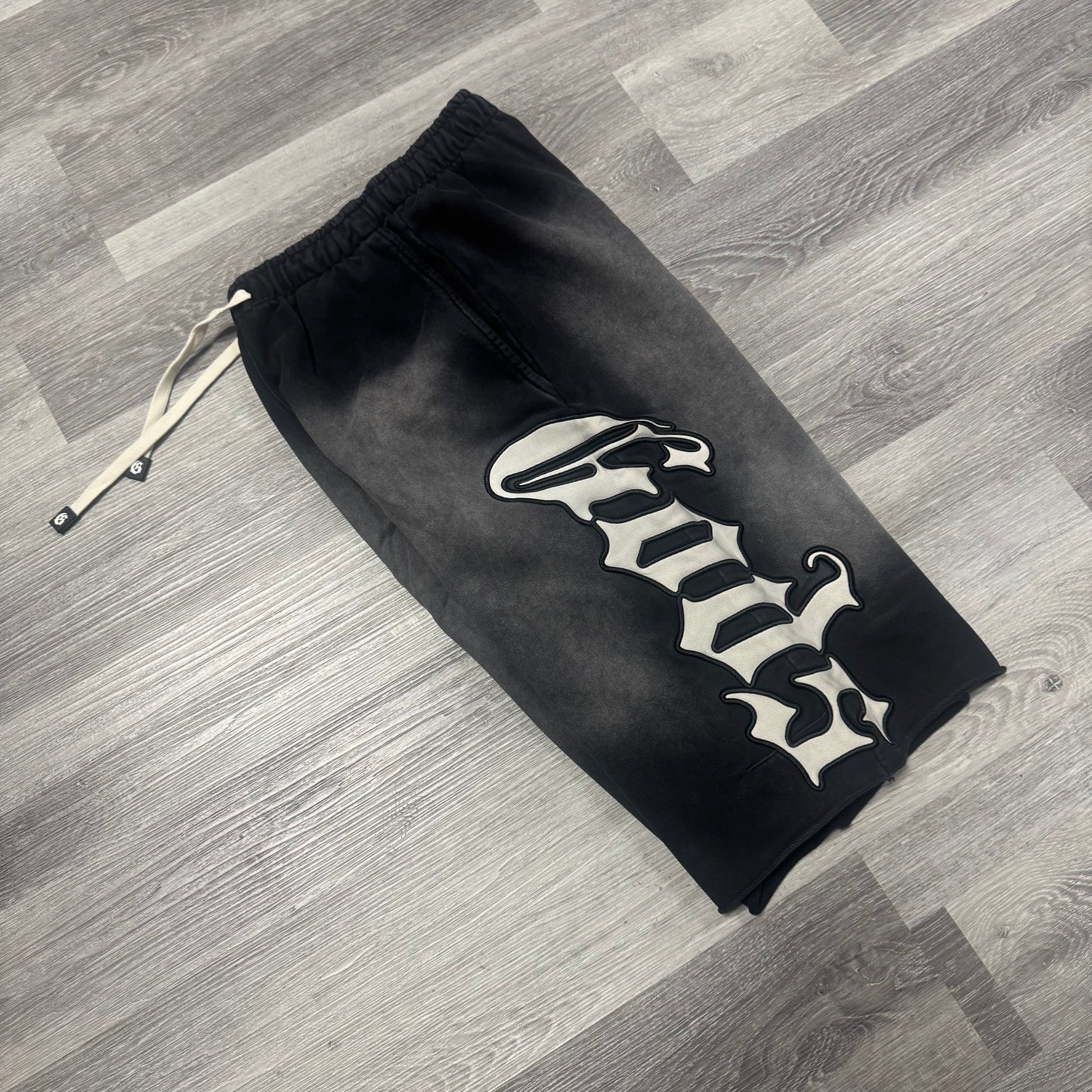 Godspeed OG Logo 3/4 Sweat Shorts (Black Wash)