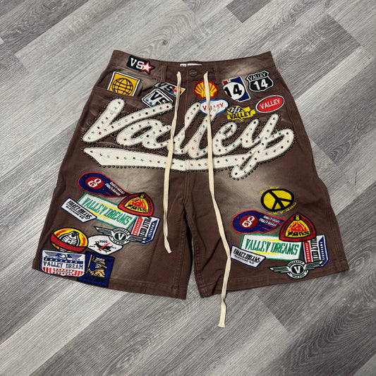 Valley 1980s Denim Shorts (Brown)