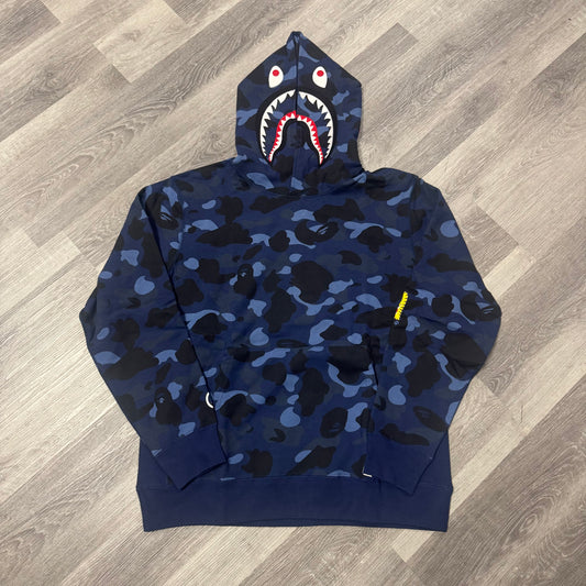 Bape Shark Camo Hoodie (Navy)