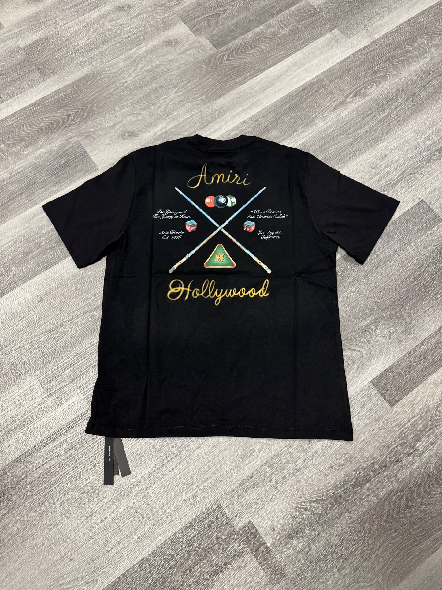 Amiri Pool Cue Tee (Black)