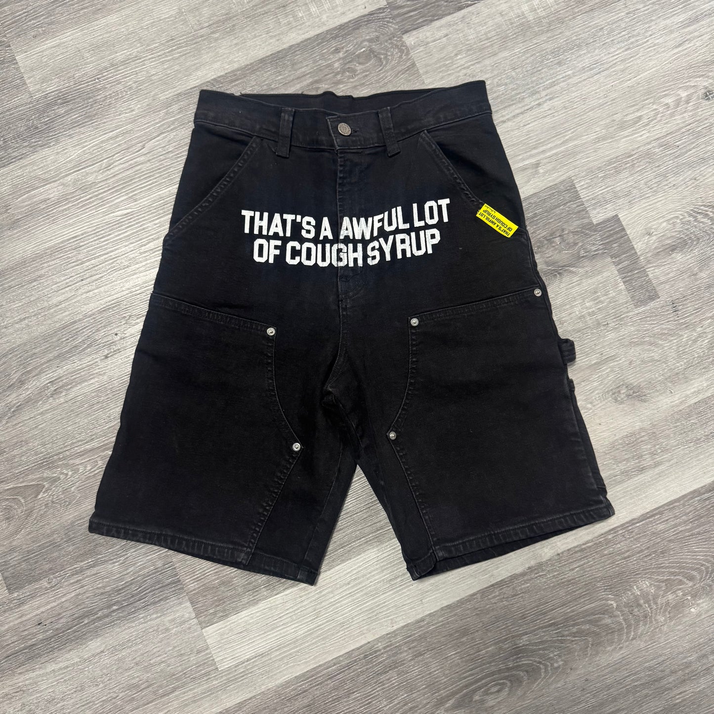 Thats a Awful Lot of Cough Syrup Classic Carpenter Denim Shorts