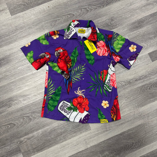 Thats a Awful Lot of Cough Syrup Hawaiian Button Up Shirt (Purple)