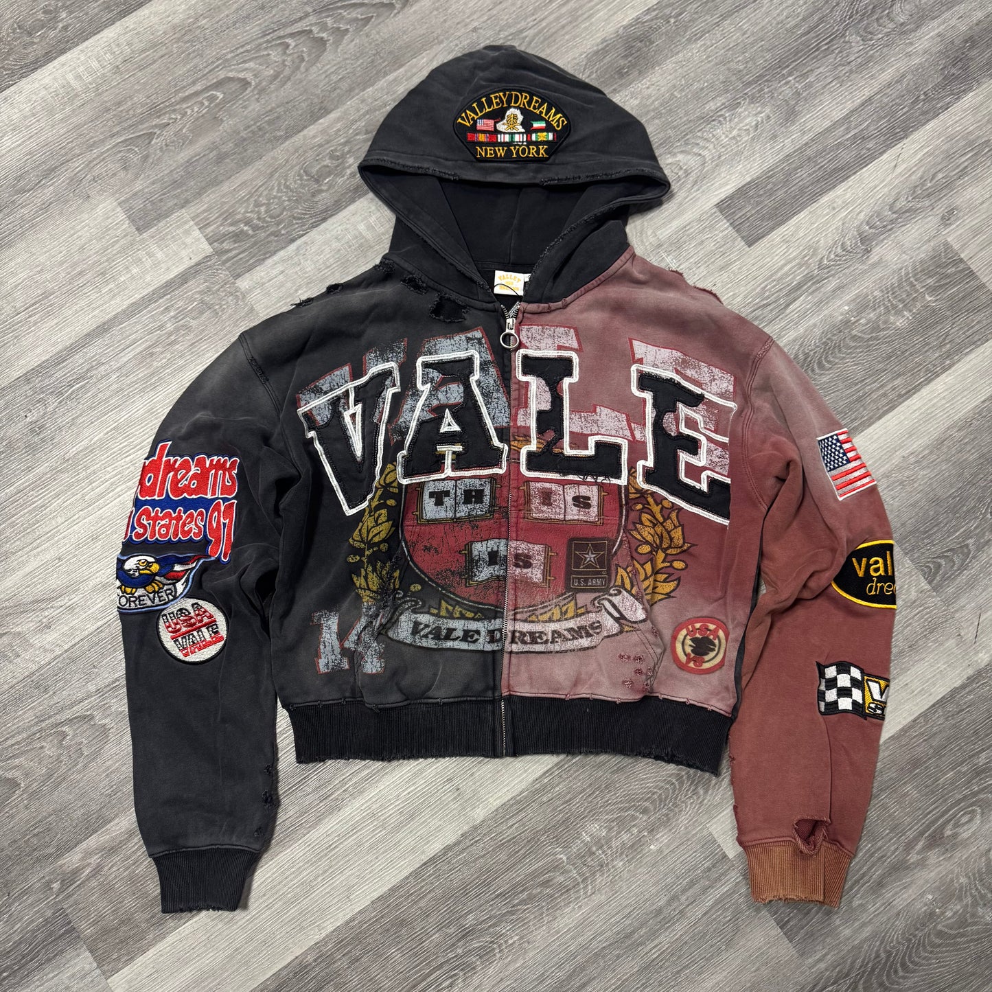 Valley Two Face Zip Up Hoodie