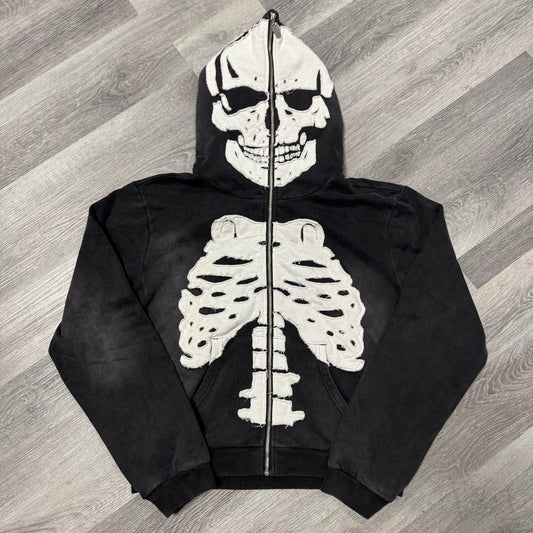 Thats a Awful Lot Of Cough Syrup Reaper Full Zip Up Hoodie (Black)