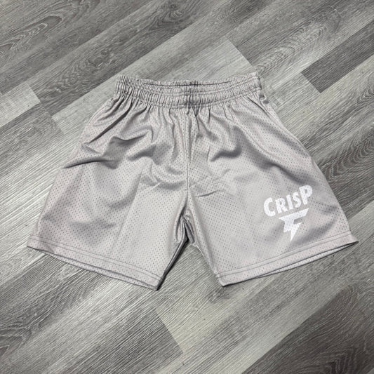 Crispy NYC Logo Mesh Shorts (Grey)